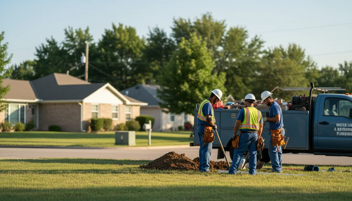 Residential water line and bathroom plumbing service in Fontanet, IN